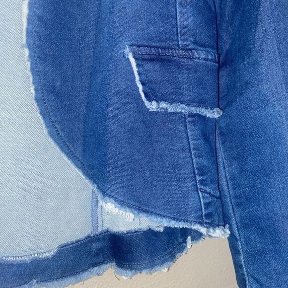 The Porter Collective Military Style Denim Jacket Ladies Medium - Picture 4 of 9